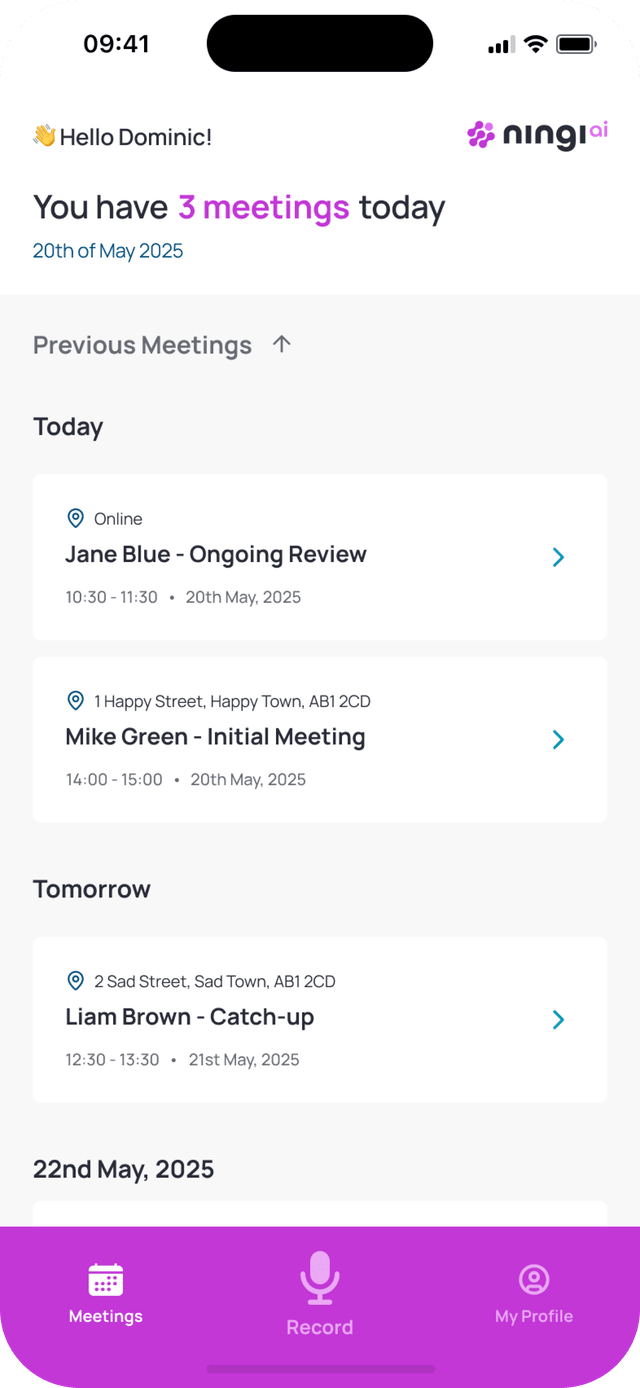 App Home Screen