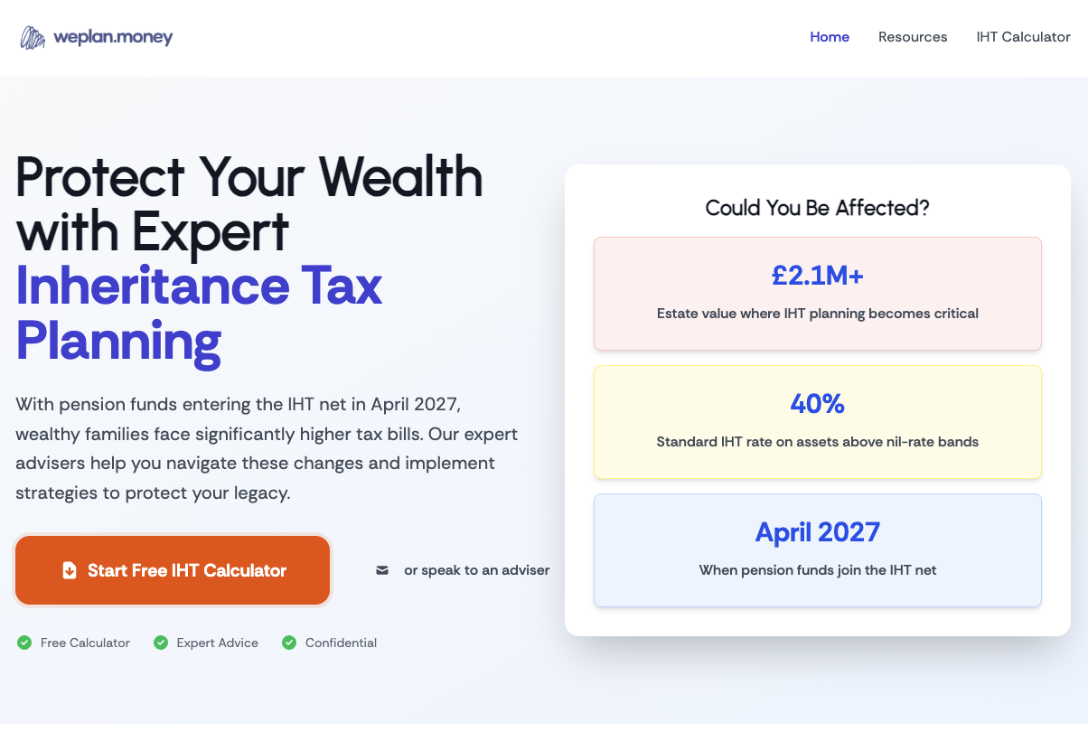 IHT Calculator Microsite